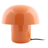 Oranžová stolová lampa s kovovým tienidlom (výška 20 cm) Fat Mushroom – Leitmotiv