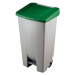 Gastro Odpadkový kôš nášľapný 120 l, sivá/zelená