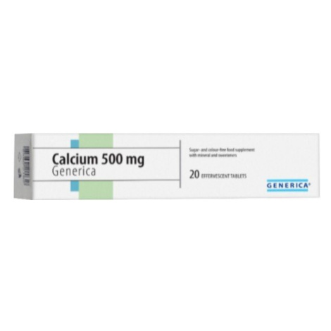 Generica Calcium 500 šumivý forte, eff.tbl. 20