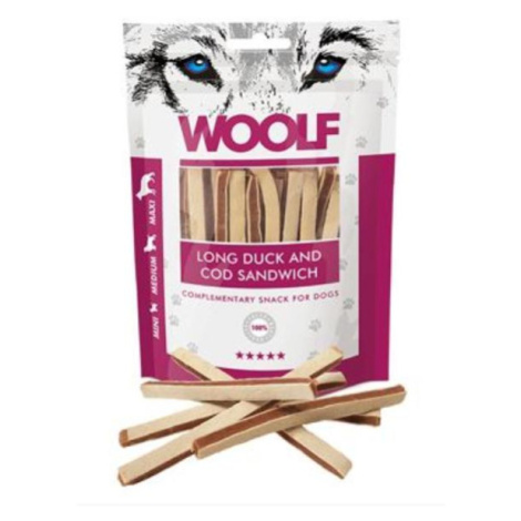 WOOLF soft duck and cod sandwich long 100g