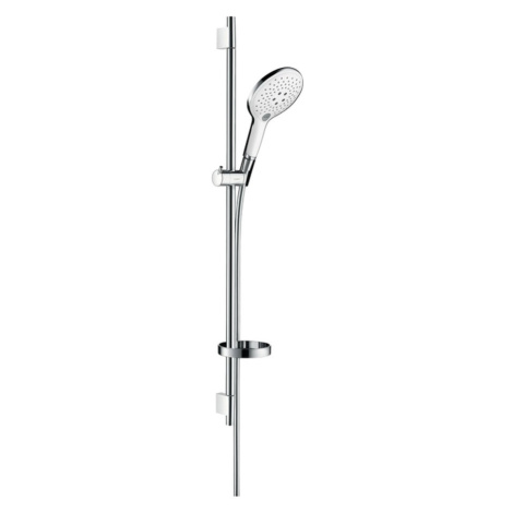 Hansgrohe Raindance Select S, sprchová súprava 150 3jet so sprchovou tyčou 90 cm a miskou, biela