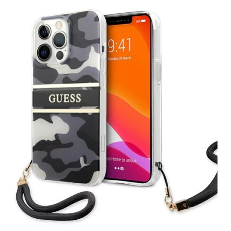 Kryt Guess GUHCP13XKCABBK iPhone 13 Pro Max 6,7" black hardcase Camo Strap Collection (GUHCP13XK