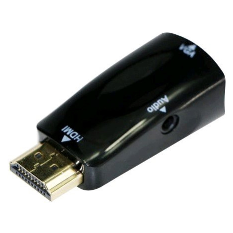 Kabel CABLEXPERT A-HDMI-VGA-02 red. HDMI na VGA + Audio, M/F, černá GEMBIRD