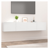 vidaXL TV stolíky 2 ks biele 80x30x30 cm spracované drevo