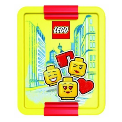 LEGO® ICONIC Girl box na desiatu - žltá / červená