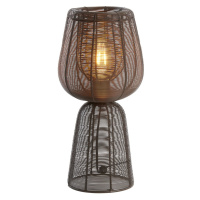 Tmavohnedá stolová lampa (výška 42 cm) Aboso – Light & Living