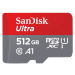 SanDisk MicroSDXC karta 512GB Ultra (150 MB/s, A1 Class 10 UHS-I) + adaptér