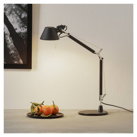 Stolná lampa Artemide Tolomeo Micro, čierna