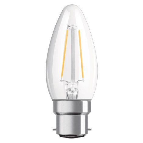 OSRAM LED sviečka B22d Classic 827 4,8W číra