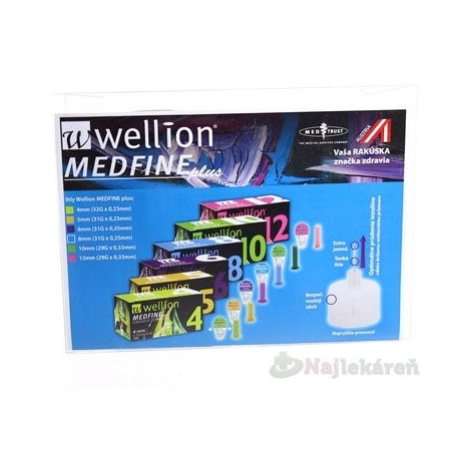 Wellion MEDFINE plus Penneedles 12 mm ihla na aplikáciu inzulínu pomocou pera 100 ks