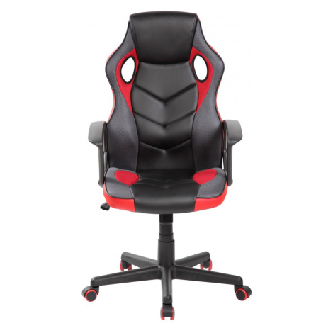 Otočná herná stolička FERO červeno-čierna MODERNHOME