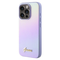 Guess PU Leather Iridescent Metal Script Apple iPhone 15 Pro Max GUHCP15XPSAIRSU Purple