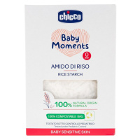 CHICCO Škrob detský ryžový do kúpeľa Baby Moments Sensitive 100 % BIO 250 ml