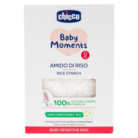 CHICCO Škrob detský ryžový do kúpeľa Baby Moments Sensitive 100 % BIO 250 ml