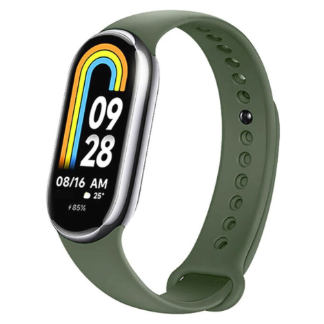 Xiaomi Mi Smart Band 8 / 9, silikónový remienok, nastaviteľný, TP IconBand, tmavozelený