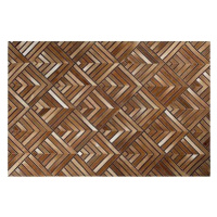 Hnedý kožený koberec 140 × 200 cm TEKIR, 206046