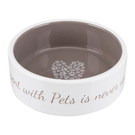 Trixie Pet's Home bowl, ceramic, 0.3 l/ř 12 cm, cream/taupe