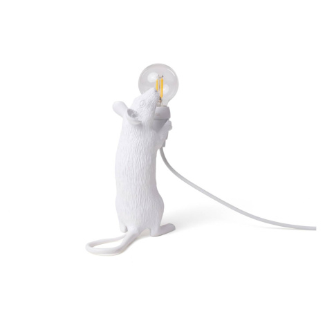 SELETTI Mouse Lamp LED dekoratívna lampa USB vertikálna biela