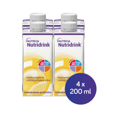 NUTRIDRINK S banánovou príchuťou 4 x 200 ml