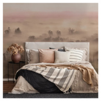 VLADILA Foggy Landscape Peach - tapeta