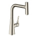 Drezová batéria Hansgrohe Metris Select M71 s vytahovací sprškou vzhled nerezu 14857800