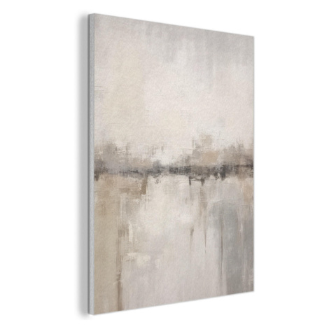 MuchoWow AKUSTICKÝ OBRAZ Moderné umenie - Abstraktné - Béžové 60x80 cm