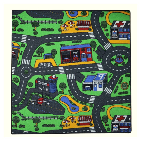 Dětský kusový koberec City life čtverec - 250x250 cm Vopi koberce