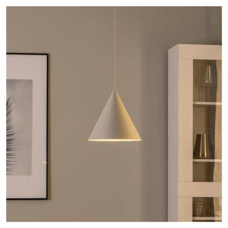 Závesné svietidlo Cono, jedno svetlo, Ø 25 cm, béžová farba TK Lighting