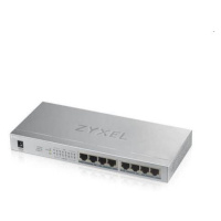 Zyxel GS1008-HP, 8 Port Gigabit PoE+ unmanaged desktop Switch, 8 x PoE, 60 Watt