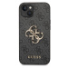 Plastové puzdro Guess na Apple iPhone 14 GUHCP14S4GMGGR 4G Metal Logo sivé