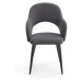 HALMAR K364 jedálenská stolička tmavosivá / čierna