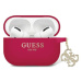 Púzdro Guess GUAP2LECG4M AirPods Pro 2 cover magenta Liquid Silicone Glitter Triangle Charm (GUA