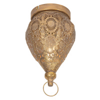 Orientálna stropná lampa zlatá 19 cm - Mauglí