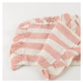 Ľanové obrúsky v súprave 4 ks Stripe Ruffle – Meri Meri