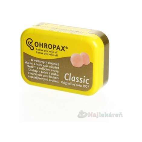 OHROPAX CLASSIC Ušné vložky, v krabičke 1x12 ks