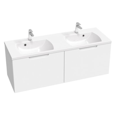 Kúpeľňová skrinka pod umývadlo Ravak Classic II 130x47x45 cm biela lesk X000001482