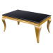 LuxD Dizajnový konferenčný stolík Rococo 100 cm čierny / zlatý