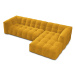 Žltá zamatová rohová pohovka Windsor & Co Sofas Vesta, pravý roh