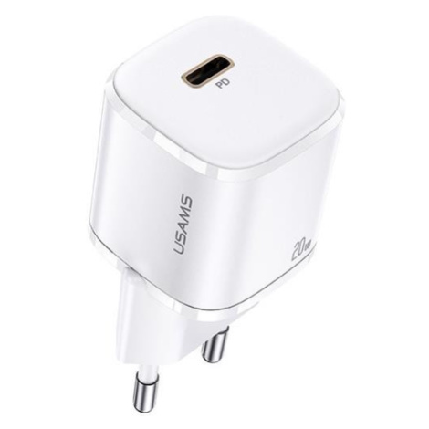 Adaptér USAMS CC124 T36 USB-C 20W Mini Fast Charger biely