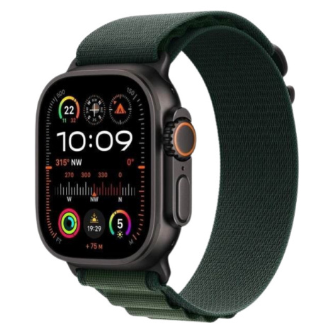 APPLE Watch Ultra 2 (2024) 49mm, Čierny titán s tmavo zeleným alpským ťahom M