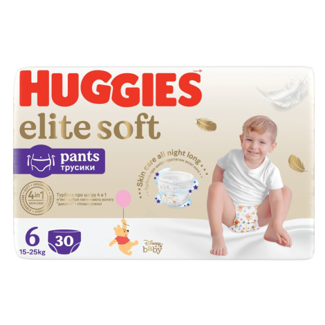 HUGGIES® Nohavičky plienkové jednorazové Elite Soft Pants 6 (15-25 kg), 30 ks