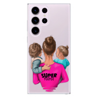 Odolné silikónové puzdro iSaprio - Super Mama - Boy and Girl - Samsung Galaxy S23 Ultra