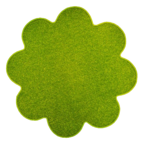 Kusový koberec Eton zelený květina - 160x160 kytka cm Vopi koberce