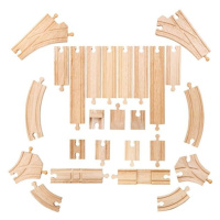 Bigjigs Rail Drevené koľaje set 25 dielov