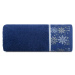 Bavlnený modrý uterák s vianočnou vyšívkou Šírka: 70 cm | Dĺžka: 140 cm
