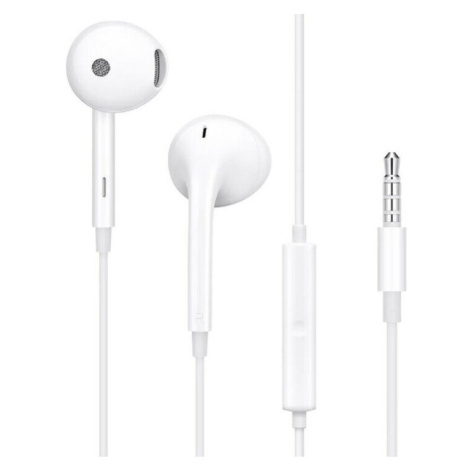 Káblové stereo slúchadlá, 3,5 mm, mikrofón, funkčné tlačidlo, Oppo MH135, biele, výrobné