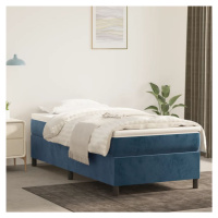 vidaXL Posteľný rám na boxspring tmavomodrý 90x200 cm zamat