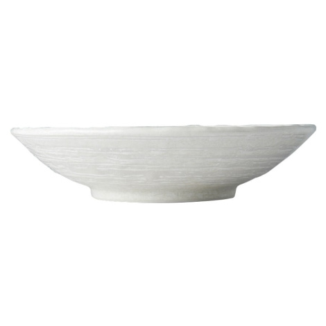 Biely keramický hlboký tanier Mij Star, ø 24 cm