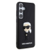 Plastové puzdro Karl Lagerfeld na Samsung Galaxy S24 5G S921 KLHCS24S3DRKINK Rubber Ikonik NFT č