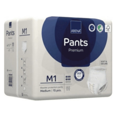 ABENA Pants premium M1 navliekacie plienkové nohavičky boky 80-110 cm savosť 1400 ml 15 ks